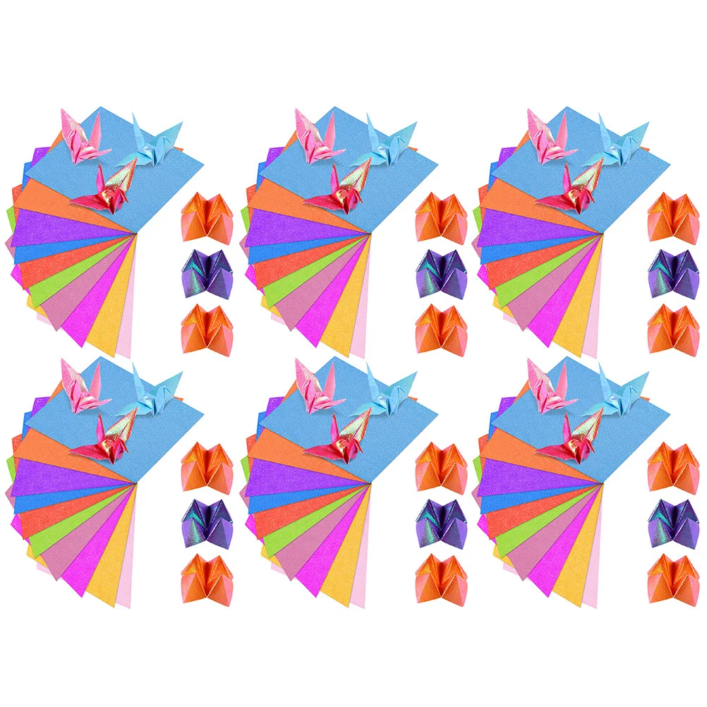 300 шт., детская бумага для оригами, перламутровые складные листы, бумага для рукоделия, двухсторонний материал ручной работы для школьного проекта