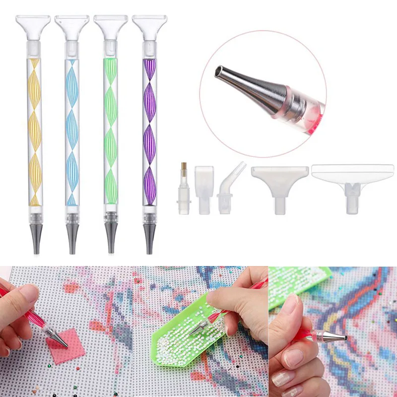 Diamond Drawing Tool Pattern Dot Diamond Pen Multi functional DIY Round Diamond Adhesive Diamond Pen Combination Set