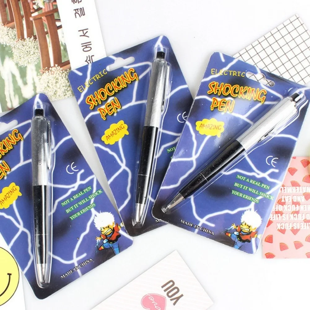 1X الإبداعية صدمة كهربائية القلم الإبداعية يوم كذبة أبريل صدمة القلم الحاضر المزحة لعبة مفاجأة القلم مضحك أقلام الطرف العرض #3