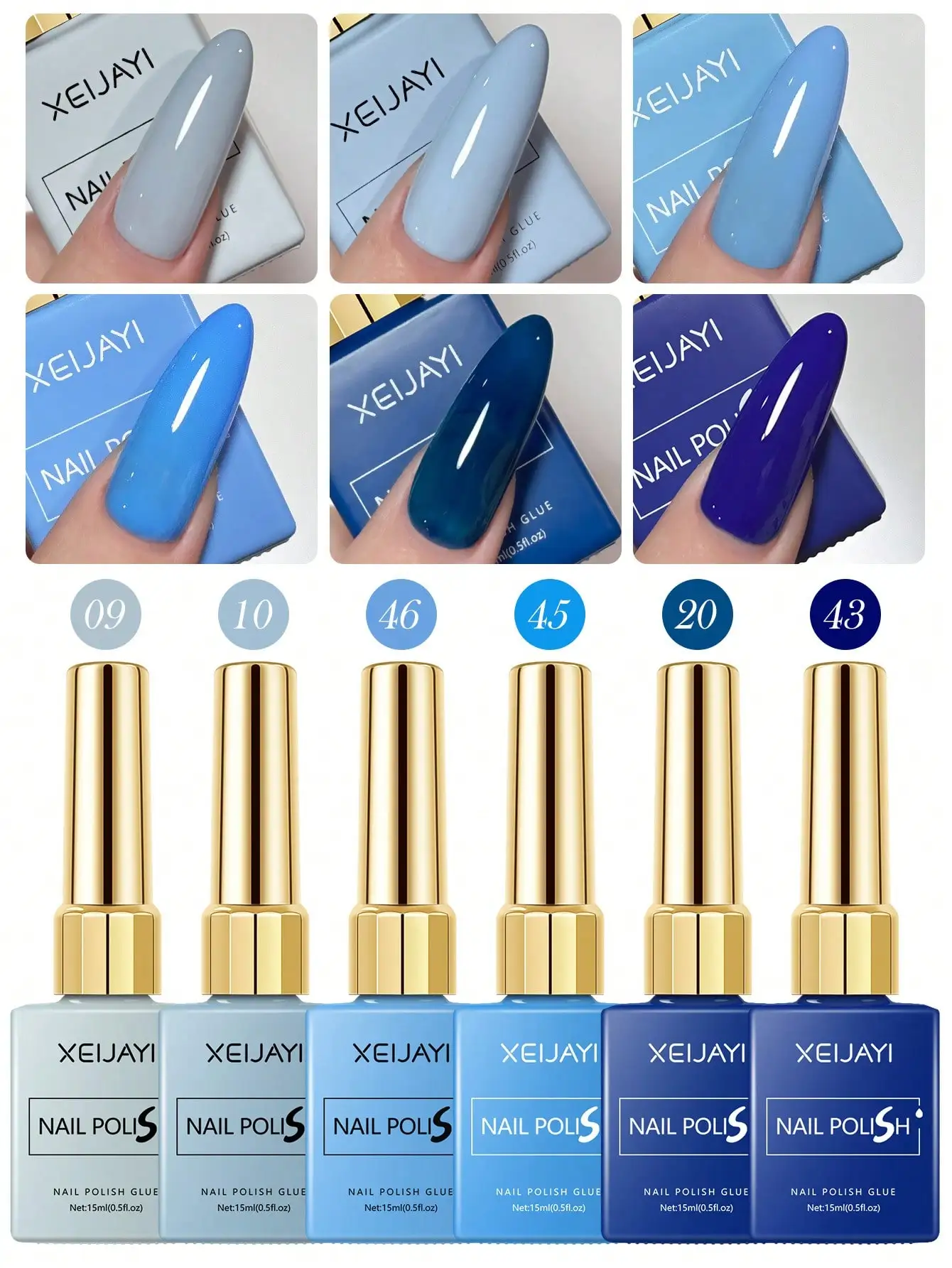 6Colors 15Ml Blue G… - image