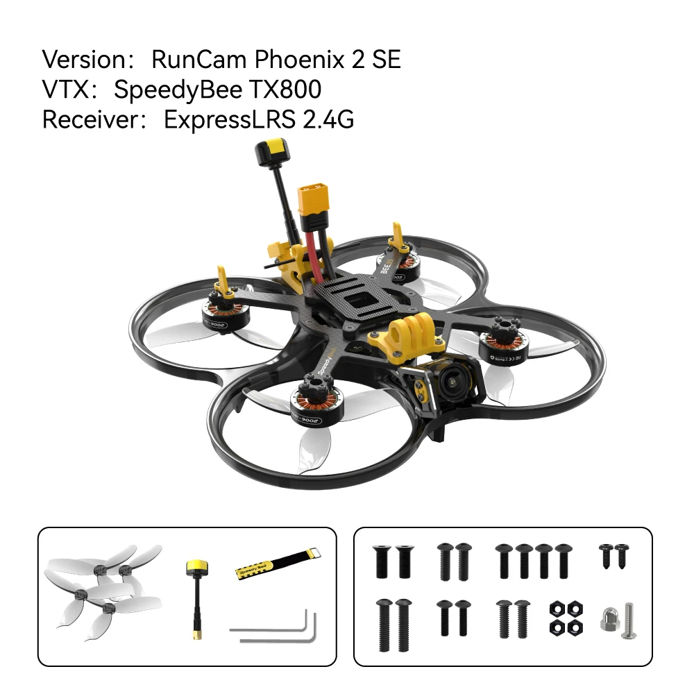 【高性能】SpeedyBee Bee35 Cinewhoop ドローン（完成機） SpeedyBee Bee35 プロ 3.5 インチ HD ドローン O3 エアユニット FPV