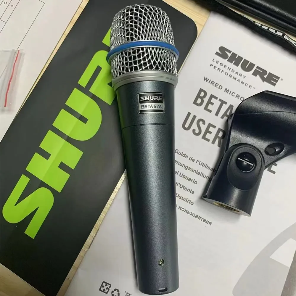 Shure BETA 57A Top Quality Cardioid Dynamic Wired Microphone, for