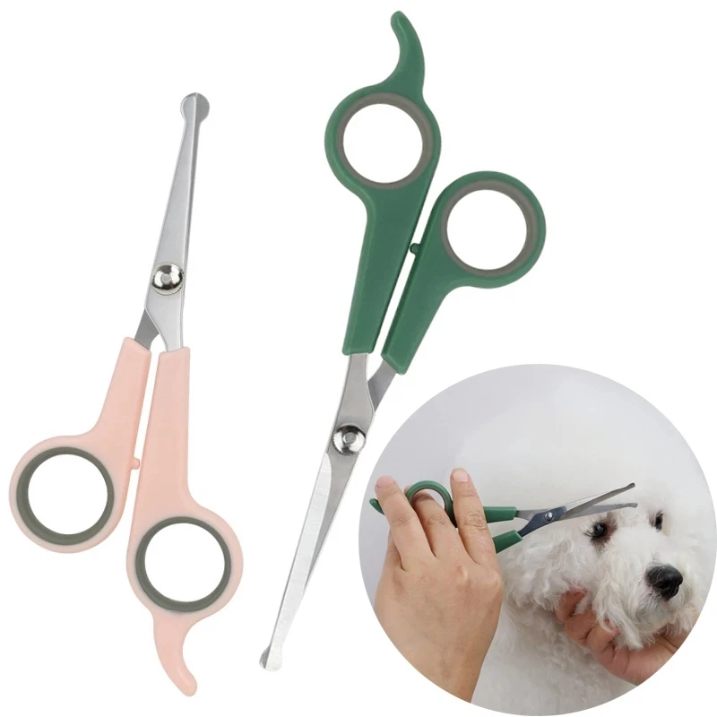 New Dogs Hair Scissor Stainless Steel Grooming Scissors with Round Tip Pets Cat Dog Durable Safety Hair Cutting Tools