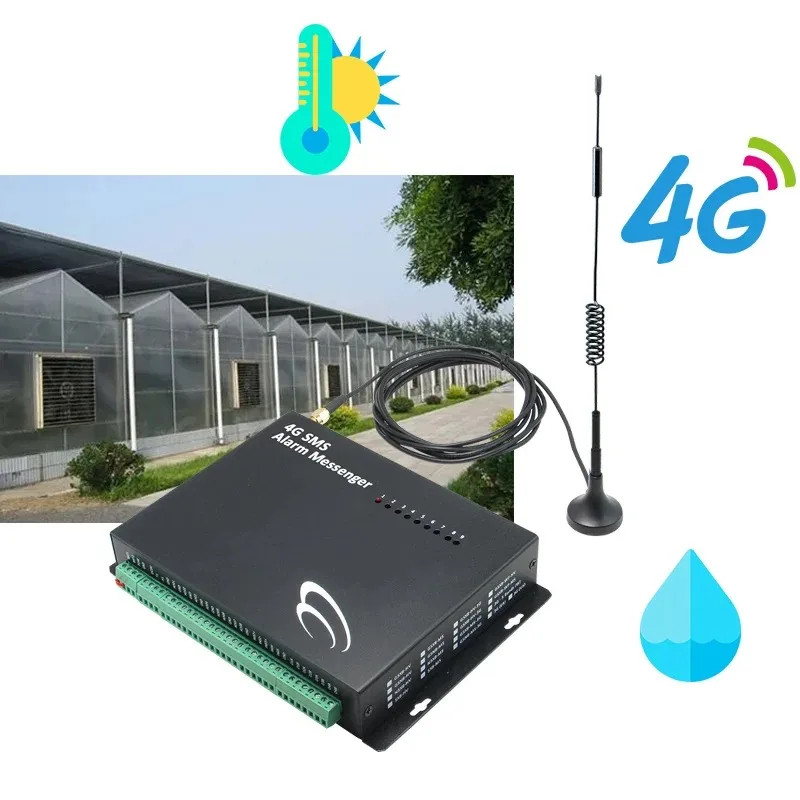 4G SMS Alarm Control ing Oven Humidity And Temperature  Strain Gauge Data Logger