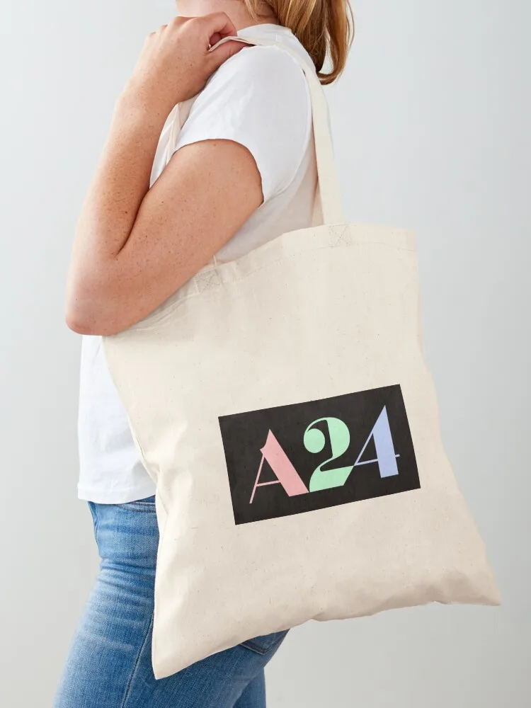 

A24 Pastel Multicolor Logo Tote Bag female bag custom bags sac pour femme tote bag screen