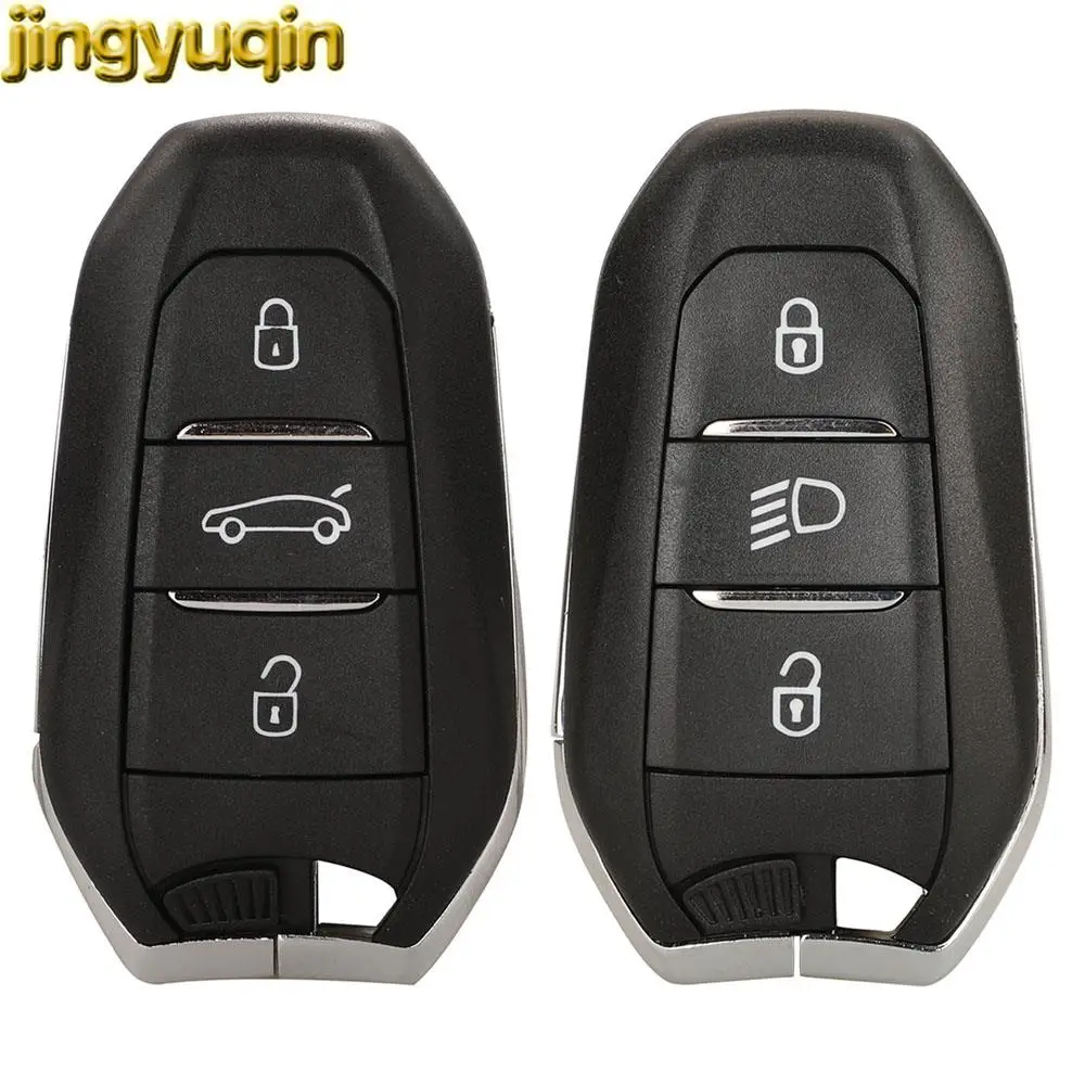 

Jingyuqin 5pcs Smart Key Fob Shell For Peugeot 308 408 508 3001 4008 5008 2008 Citroen C3-XR C4L C6 C5X DS4 DS6 5LS DS3 HU83 VA2