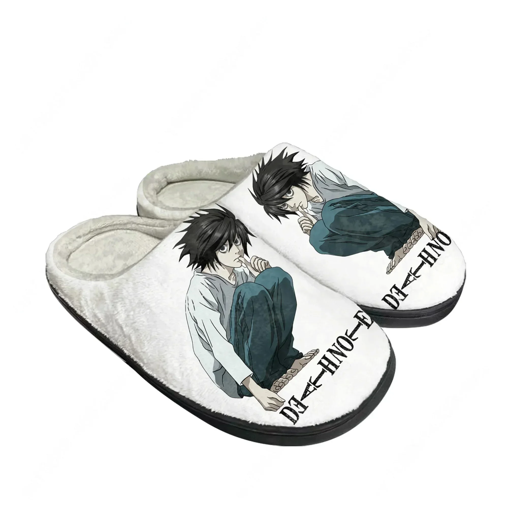 

Anime Death Note Yagami Lawliet L Home Cotton Custom Slippers Mens Womens Sandals Plush Casual Keep Warm Shoes Thermal Slipper