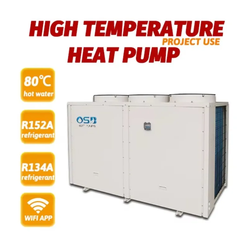 High Temperature R134a Commercial Hot Water System with Stainless Steel Tank and Remote Control Water Heater view 2
