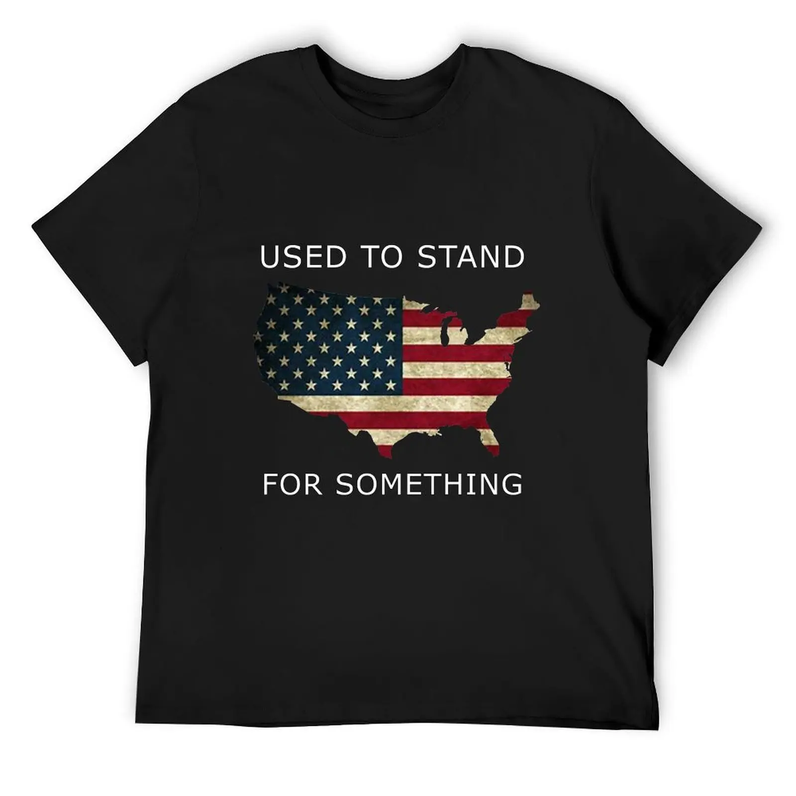 

used to stand for something T-Shirt plus sizes vintage graphic tee summer top hippie clothes mens funny t shirts