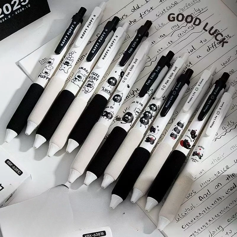 

Silent Cat Neutral Pen with Soft Grip Quick-Dry for Students Exams And Office Writing Aesthetic Design for Note-Taking