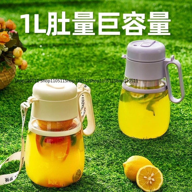 1000ml Portable Electric Juicer, Multifunctional Juice Cup for Fruit Mixing and Ice Crushing