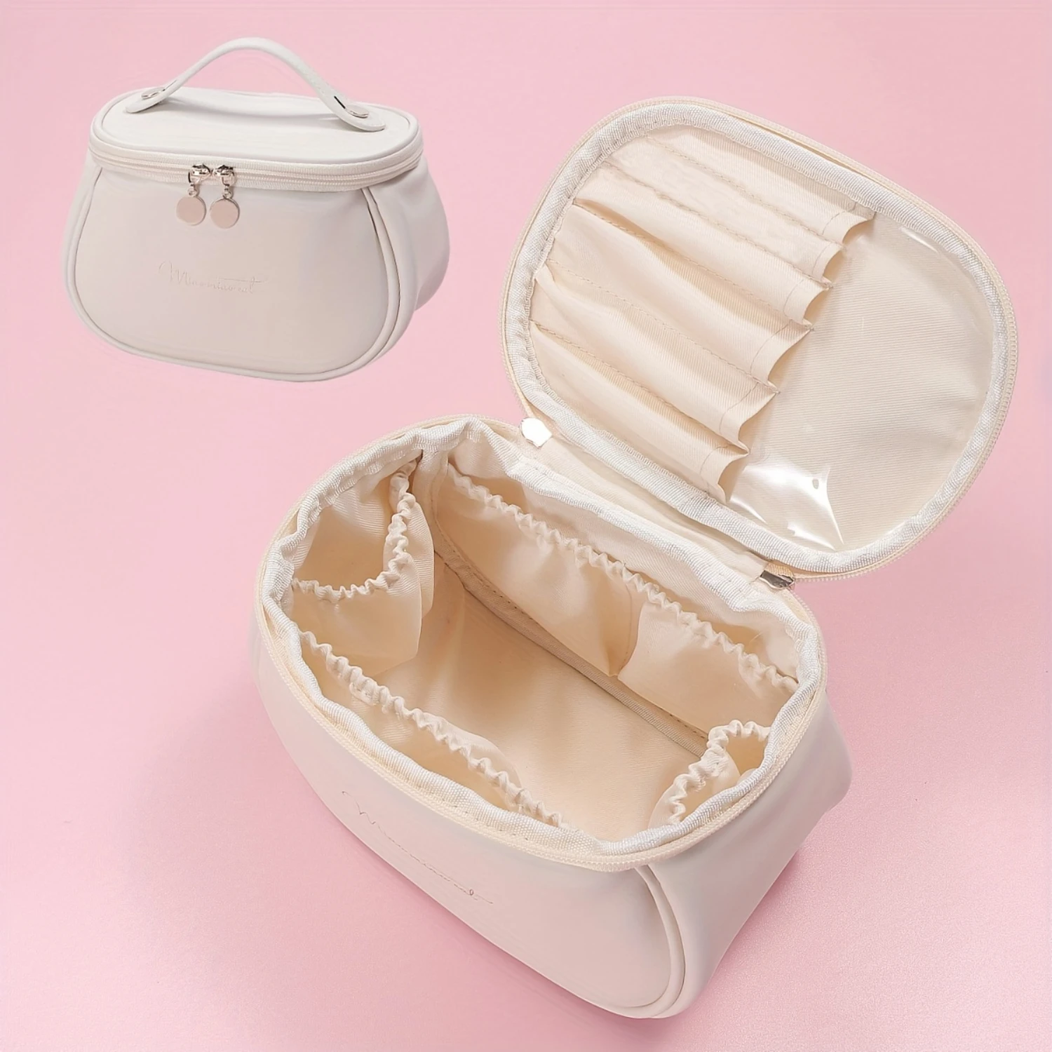 

All-Purpose Chic Waterproof PU Bag Spacious, Secure & Portable - Ideal for Travel, Laundry & Cosmetics