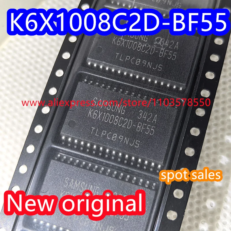 10PCS 100% Brand new original K6X1008C2D-BF55 K6X1008C2D package SOP-32 surface mount memory IC chip