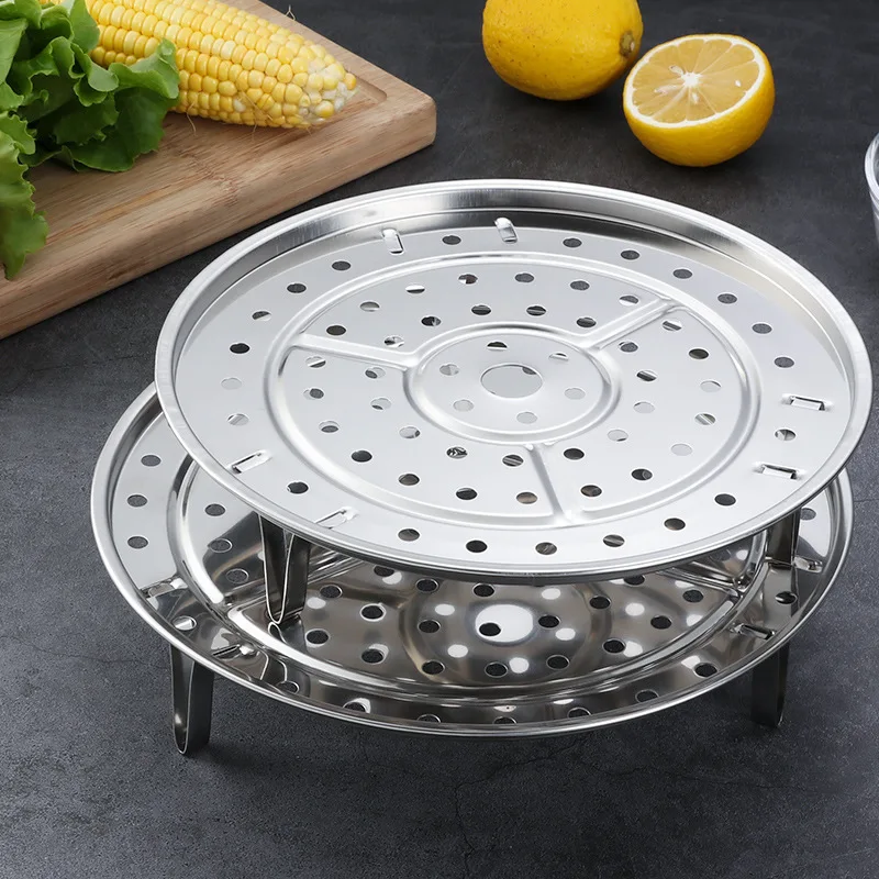 Multifunction Stainless Steel Steamer Rack Tableware Shelf Folding Dumplings Tray Steam Cooker Stand Kitchen Cooking Accessories