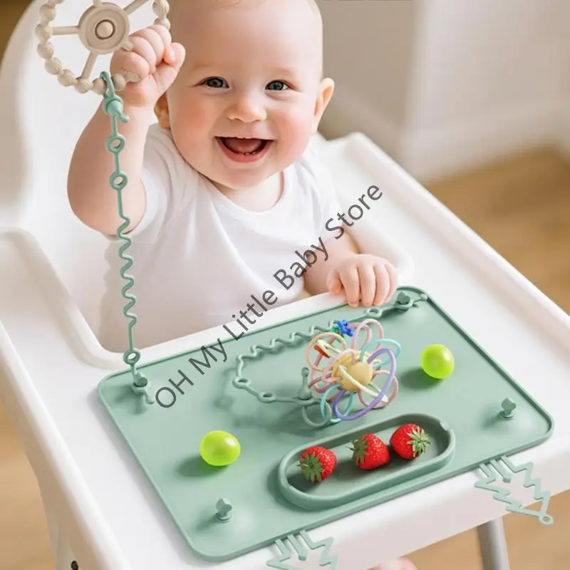 

M76C Suction Cup Silicone Plactemat для детьми Design Design с забавной формой Портативный поднос высокого кресла для домашнего