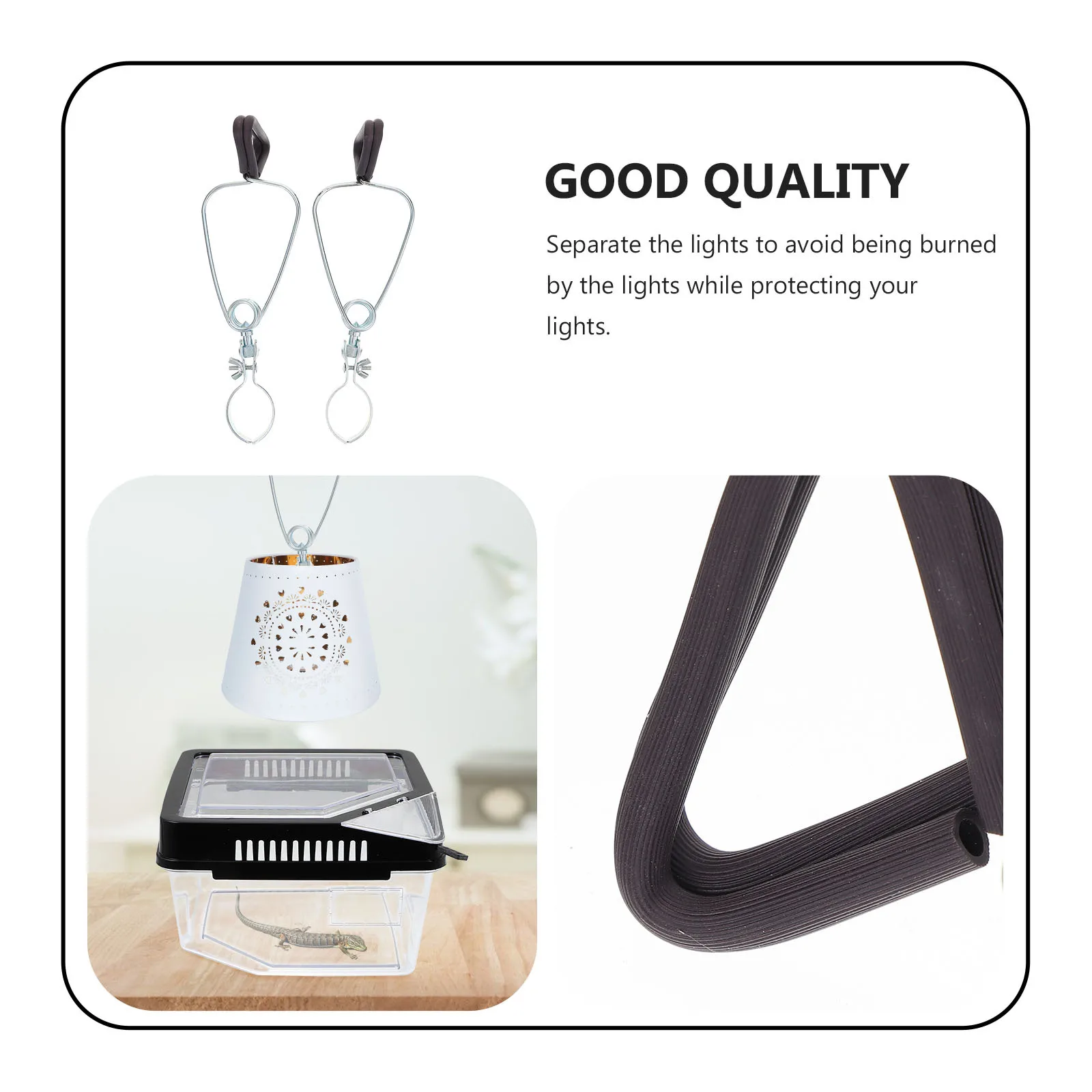 

2Pcs Reptile Lampshade Clips Metal Fixing Holders Durable Heat Resistant for Protecting Lights and Practical Use
