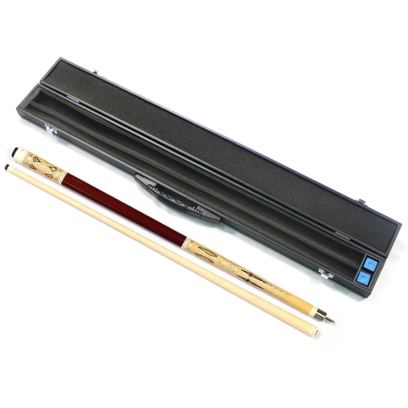 

Pool Gift Set 2-pc uniloc Fast Joint Pool cue stick 13mm tip with 2pcs Billiard Chalk Pool Cue Case box bag