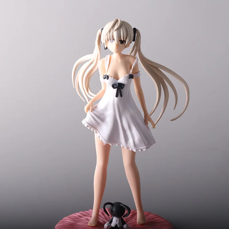 Nova figura de 24cm de Yosuga no Sora, feita em PVC, modelo de boneca de anime, brinquedo fofo com saia branca com suspensórios, para presente de meni