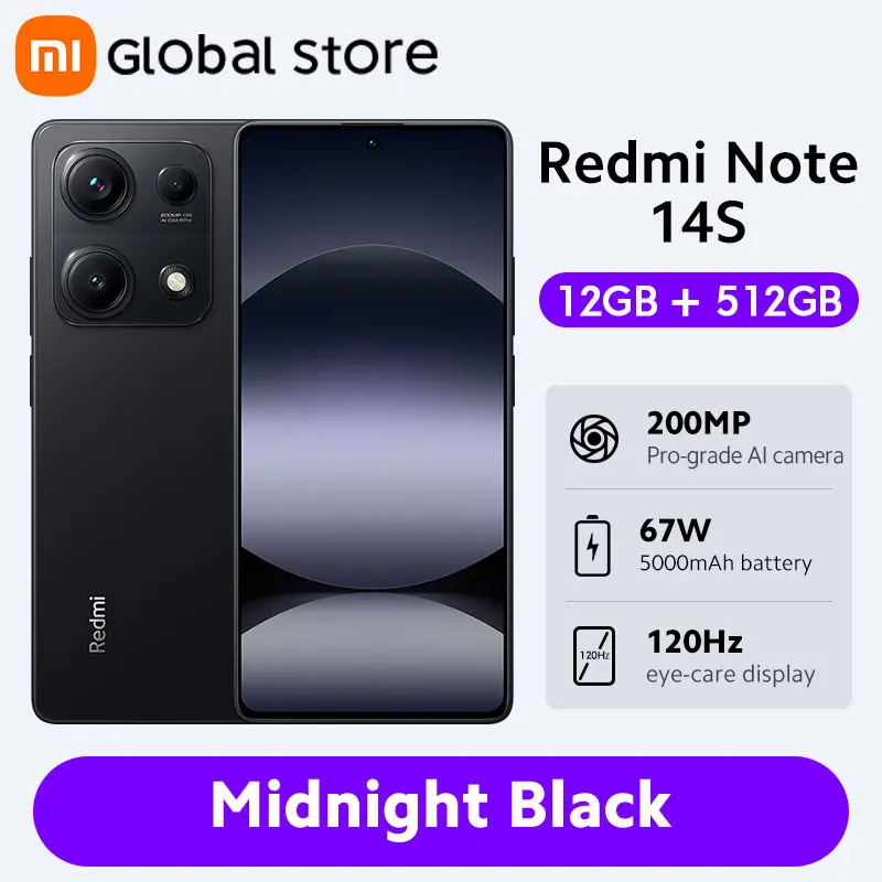 グローバル版 Xiaomi Redmi Note 14S スマートフォン 5000mAh MTK