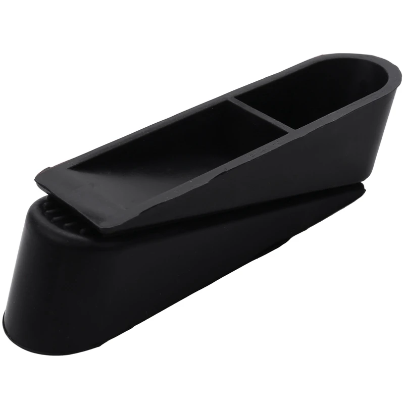 4 Pack Door Stop Wedges, Rubber Non-Scratching Door Stoppers For Home And Office (Black)