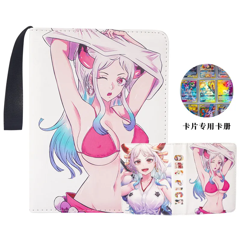 900Pcs 9 Pocket Anime One Piece Luffy Zoro Cards Book Zipper PU Leather Cards Binder Display Game Collection Card Kids Toy Gift