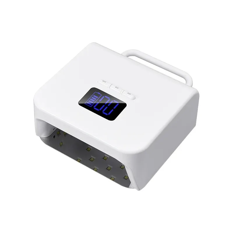 Professional 220W Rechargeable UV LED Nail Lamp, 48 Beads Fast Curing with Smart Auto Sensor & Touch Display