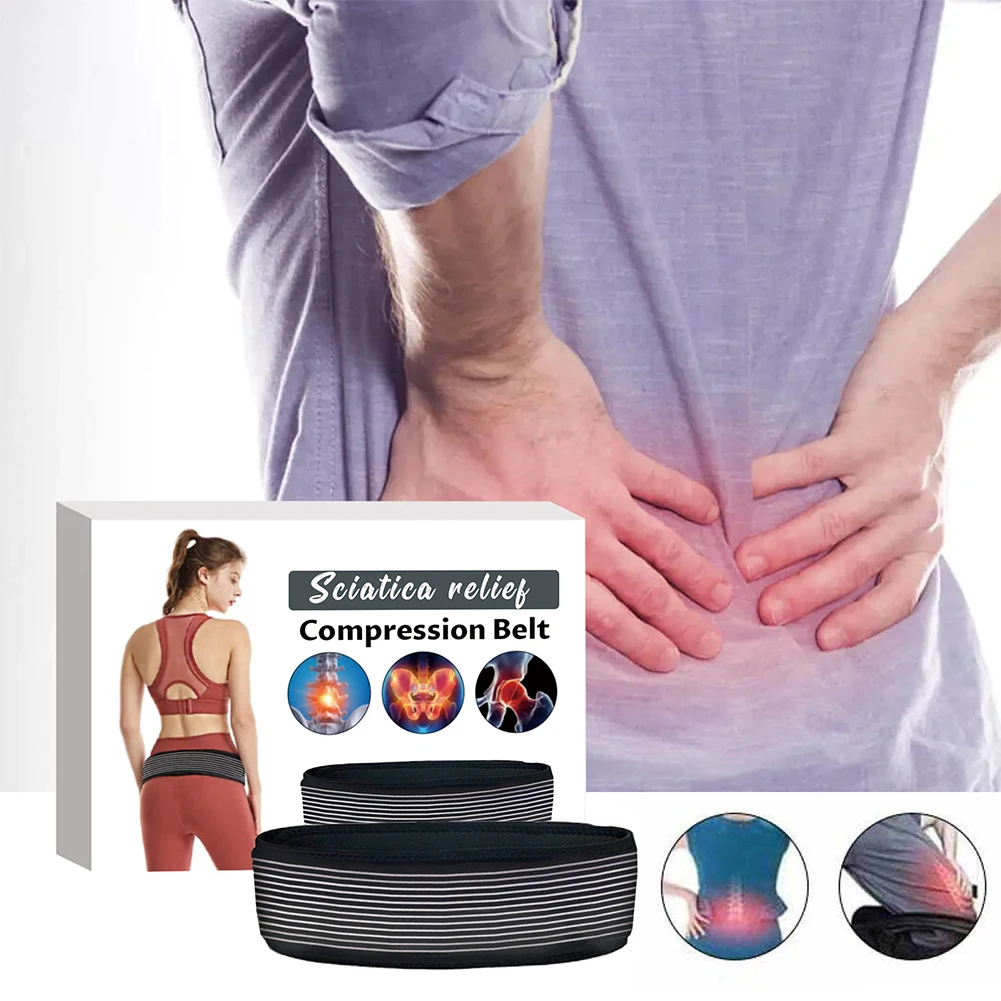 شريط تقويم الفقرات القطنية ، قابل للتنفس ، عرق النسا ، حزام الحوض القطني ، مانع للانزلاق لعظم الحوض الصحيح ،