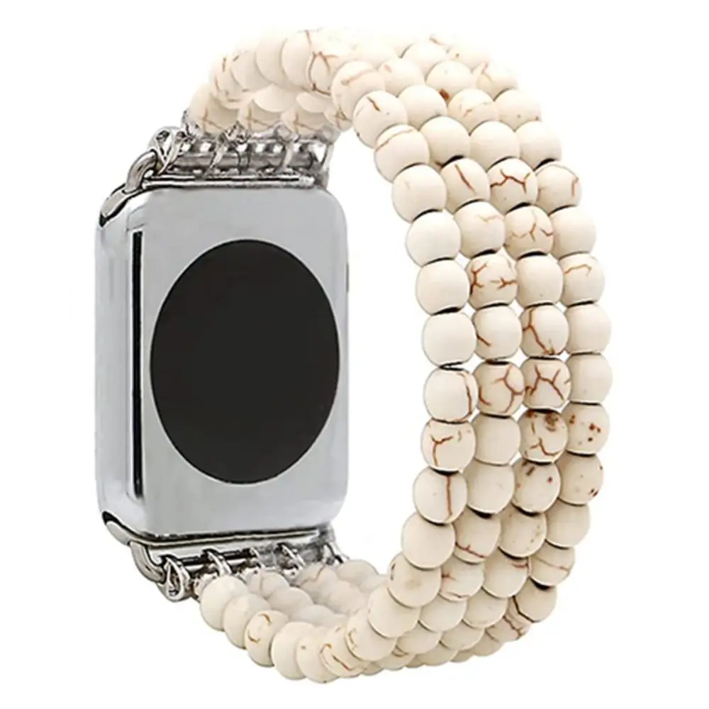 Correa elástica para reloj de 38mm/49mm, piedras con cuentas, pulsera para amantes, accesorios elásticos para reloj Apple