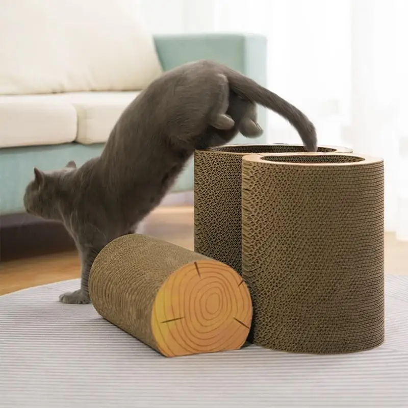

Cat Scratcher Toy 3pcs Nestable Corrugated Cardboard Cat Scratcher Cat Toys Multifunctional Tunnel Toys for Play Rest Indoor Pet