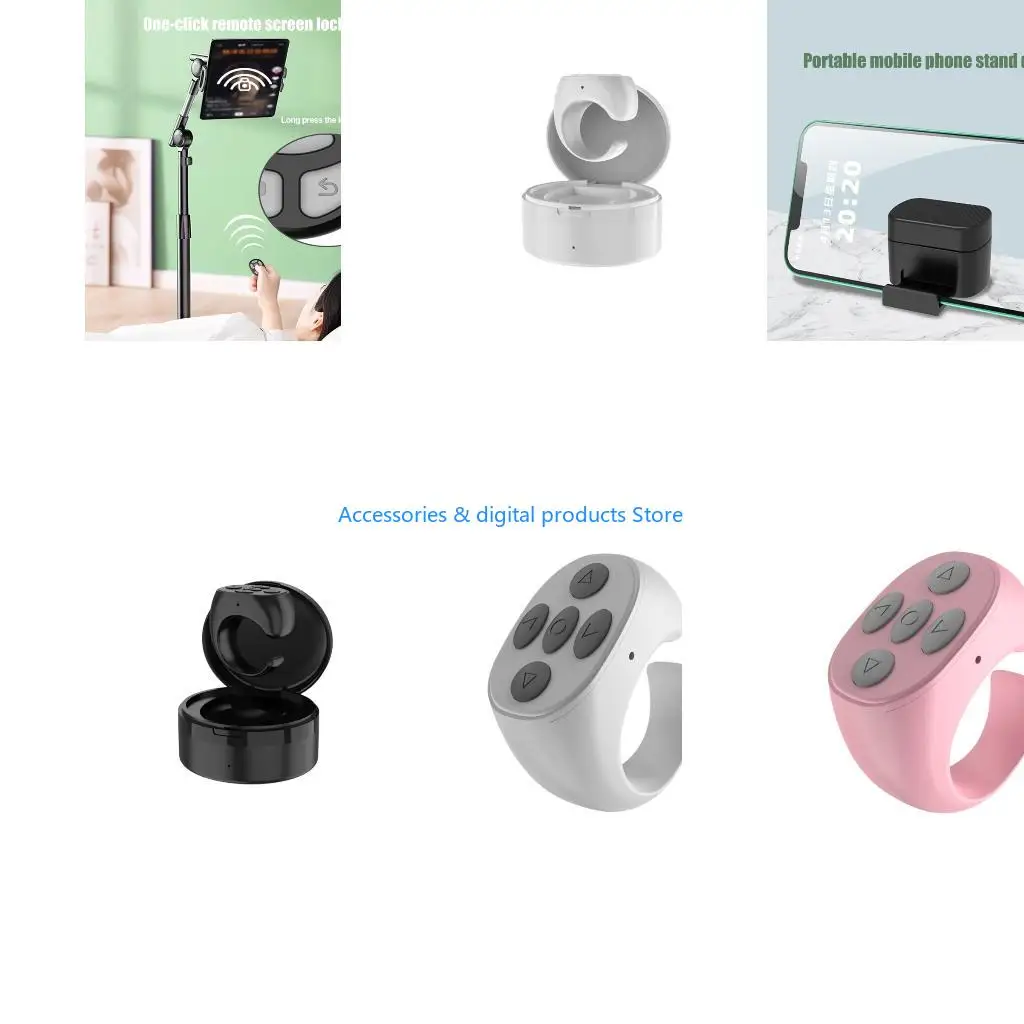 77JD Bluetooth-compatible Remote Control For Smartphone Page Turning