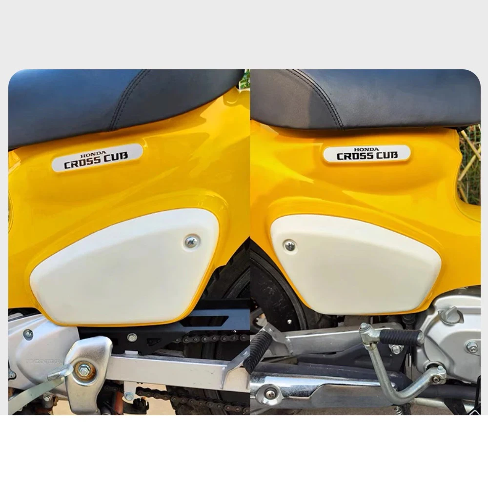 New Motorcycle CC 110 a pair Side Fairing Protector Diy Stickers Cover PC Transparent For HONDA Cross Cub 110 2023-2024