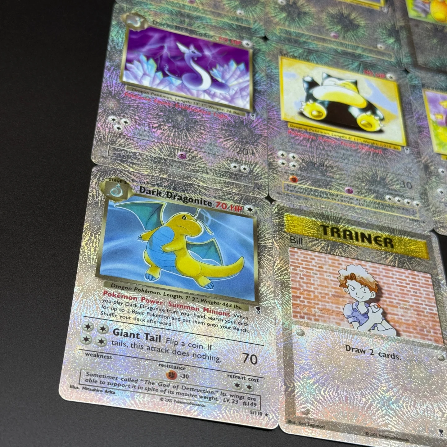 Poke PTCG English Legendary Collection Snorlax Eevee Dark Dragonite Pidgeot Persian Reverse Holo Collection Cards