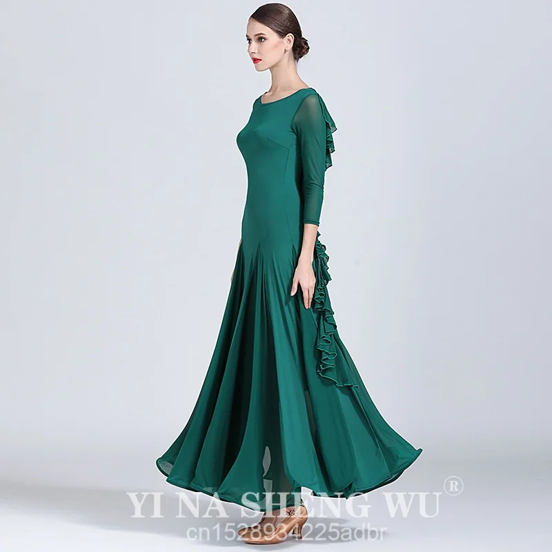 Vestidos de baile de salón para mujer, ropa de baile de vals de estilo Simple, vestido de baile Social elegante para competición de salón para adultos