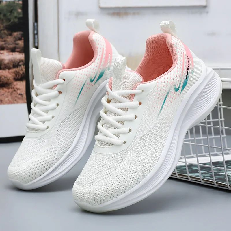 Breathable Lace-up Running Shoes for Women Sneakers with Lightweight Mesh Outdoor Sports Training Shoes Tennis Shoes For Female