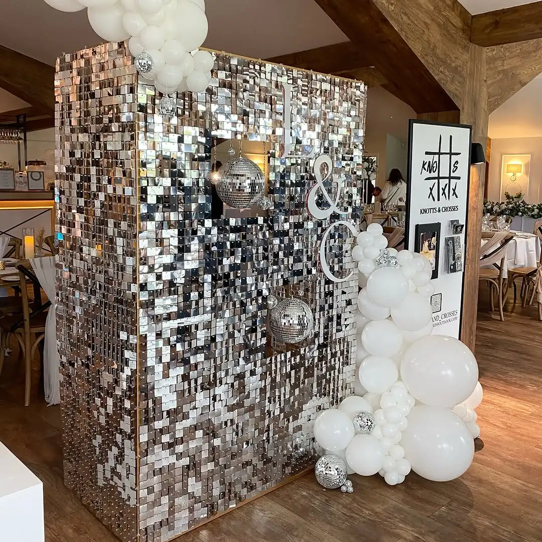 

12/16/18 Panels Beautiful Glitter Engagement Decorative Shimmer Wall Backdrop Birthday Party Decor Wedding Arrangement Decor