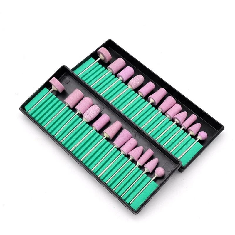 12 個ネイルアート研削研磨ヘッドドリルビット電気マニキュアツール高品質