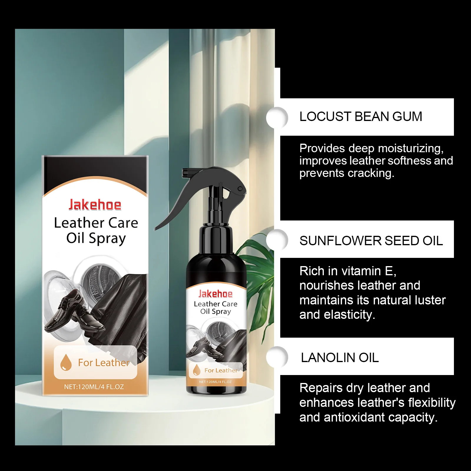 Picture 5: Leather Nourishing Oil Spray - Leather Sofa Boots Jacket Decontaminate Maintain Restore Softness Gloss Leather Protective Spray
