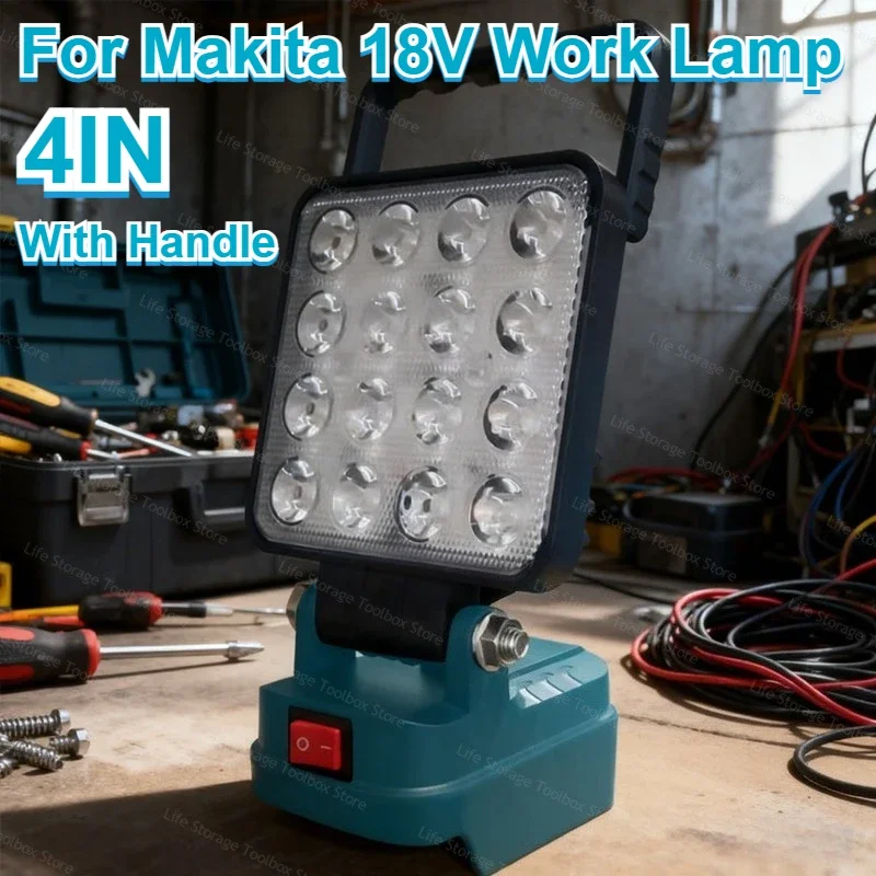 Led Light For Makita Battery M18 Portable Spotlight Cordless Outdoor Work Fishing Handheld Emergency Tool Light No Batter
