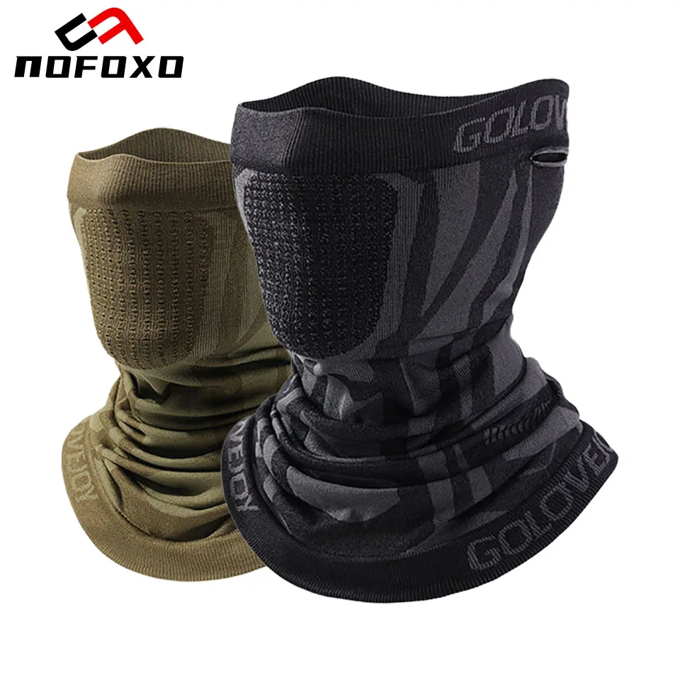 AliExpress nofoxo NOFOXO Winter Motorcycle Riding Windproof Ear Headscarf Face Mask Warm Thermal Fleece Bike Headband Scarf Neck Gaiter Unisex