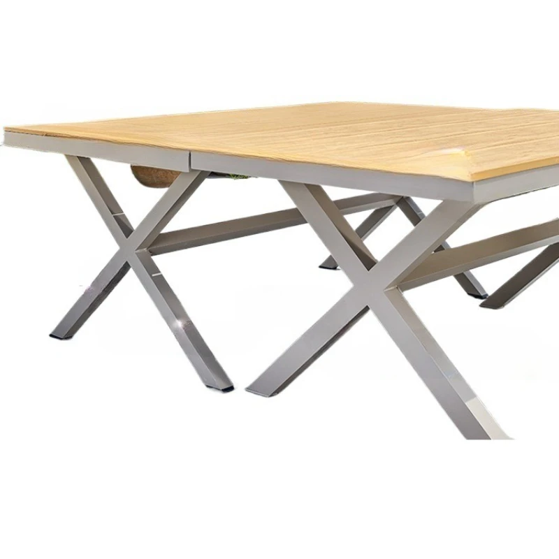 

Outdoor tables and chairs, courtyard garden, villa outside, waterproof and sunscreen, open-air leisure plastic wood