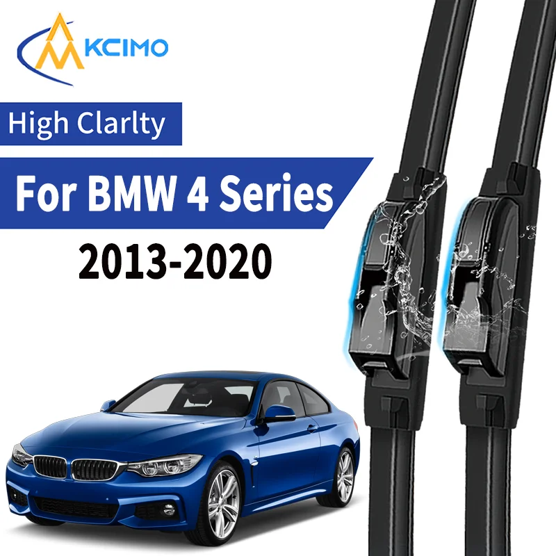 

2pcs Durable Silent Windscreen Wipers for BMW 4 Series 2013-2020 Rubber Wiper Blades Quiet All-Weather Car Accessories
