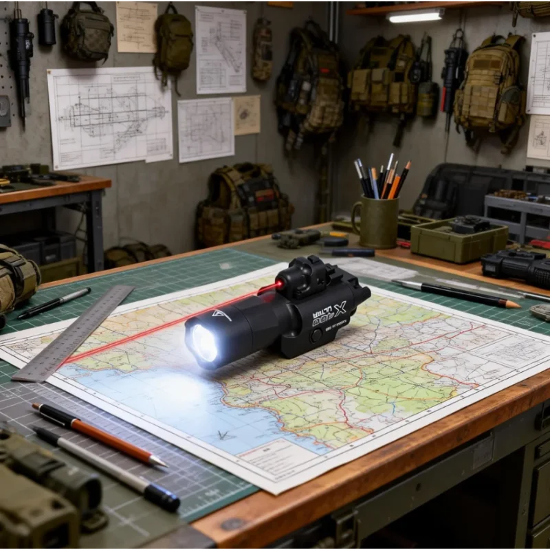 

Лазерный прицел-фонарь X400U 2-в-1 с высокой светоотдачей для страйкбольных ружей с креплением 20 мм, незаменим для ночных CS-матчей