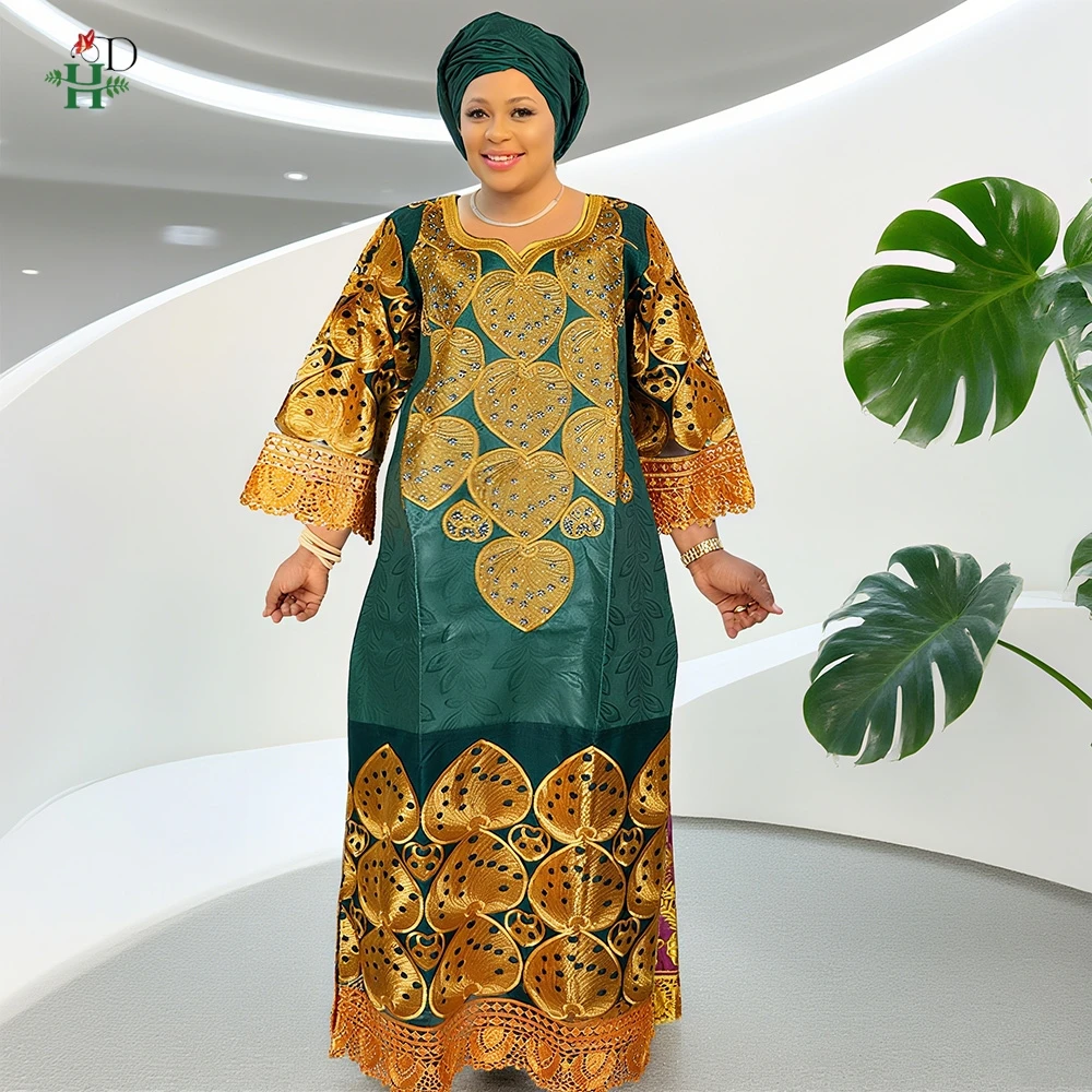 فساتين حريمي أفريقية مطرزة فستان بازان الثراء مقاس كبير فساتين زفاف بوبو أنيقة قفطان بوبو جلابة