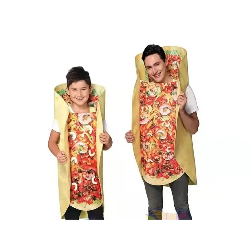 

Halloween Cosplay Taco Costume Food Party Clothes For Adult And Children