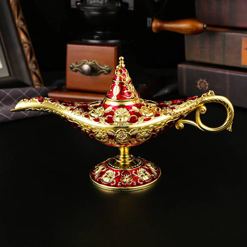 Light luxury classical style search banner lamp ornament temperament retro pattern European wishing lamp bedroom