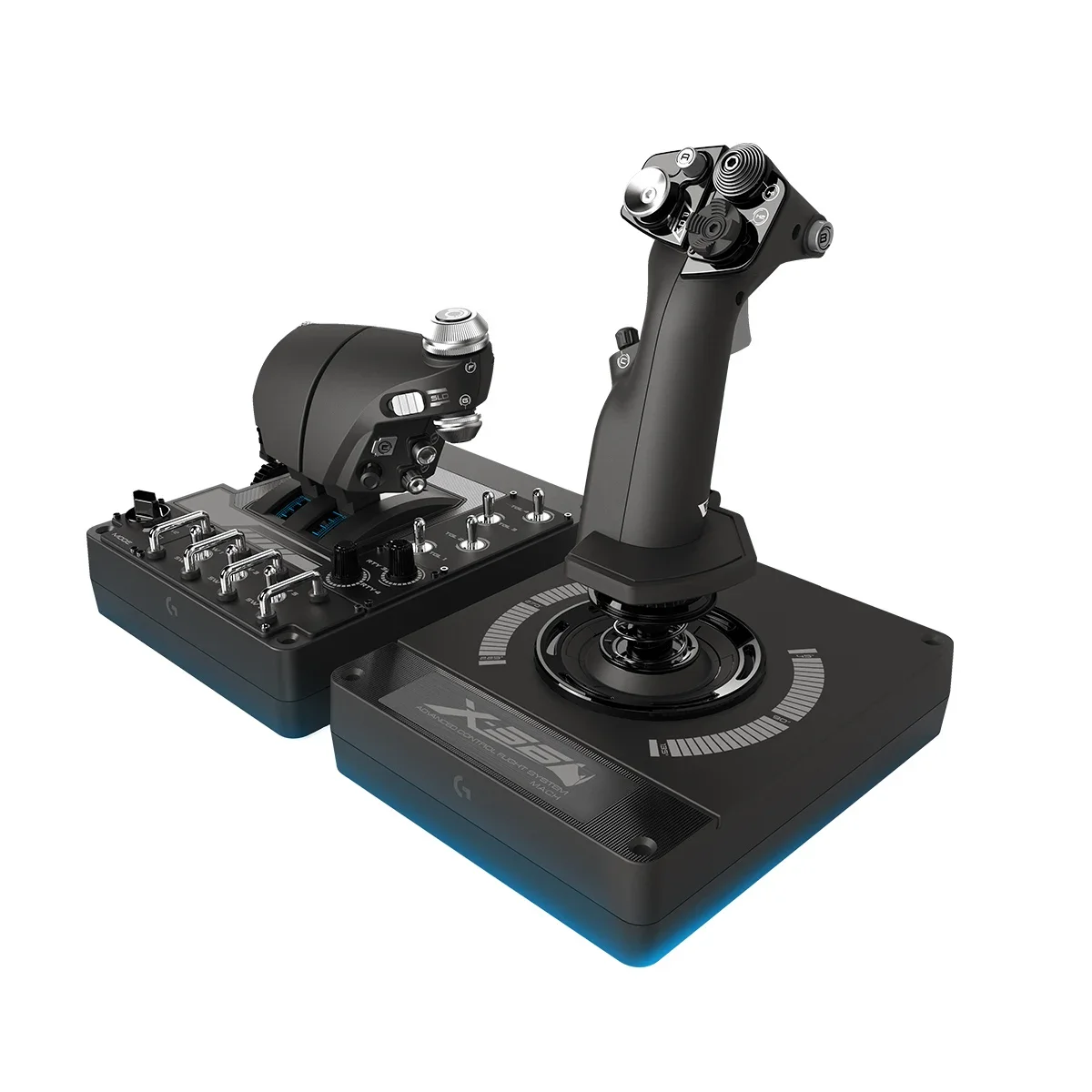 

Logi Tech X56 RGB THROTTLE and STICK CONTROLLER Flight Simulator Controller