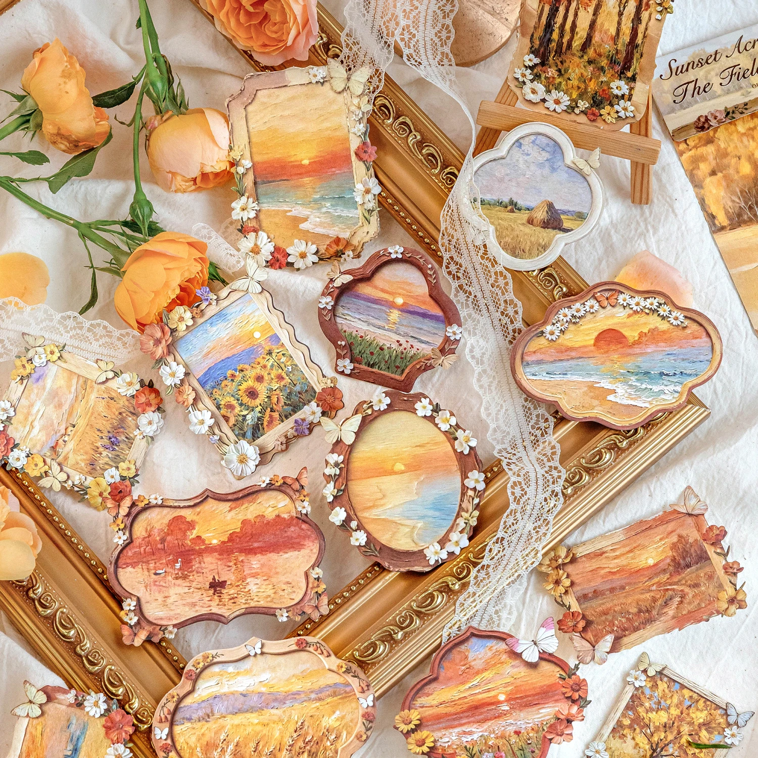 15sheets Scrapbook Collage Stickers for Hand Account Decoration Album Scrapbook Diary Stickers Junk Journal Stickers Day