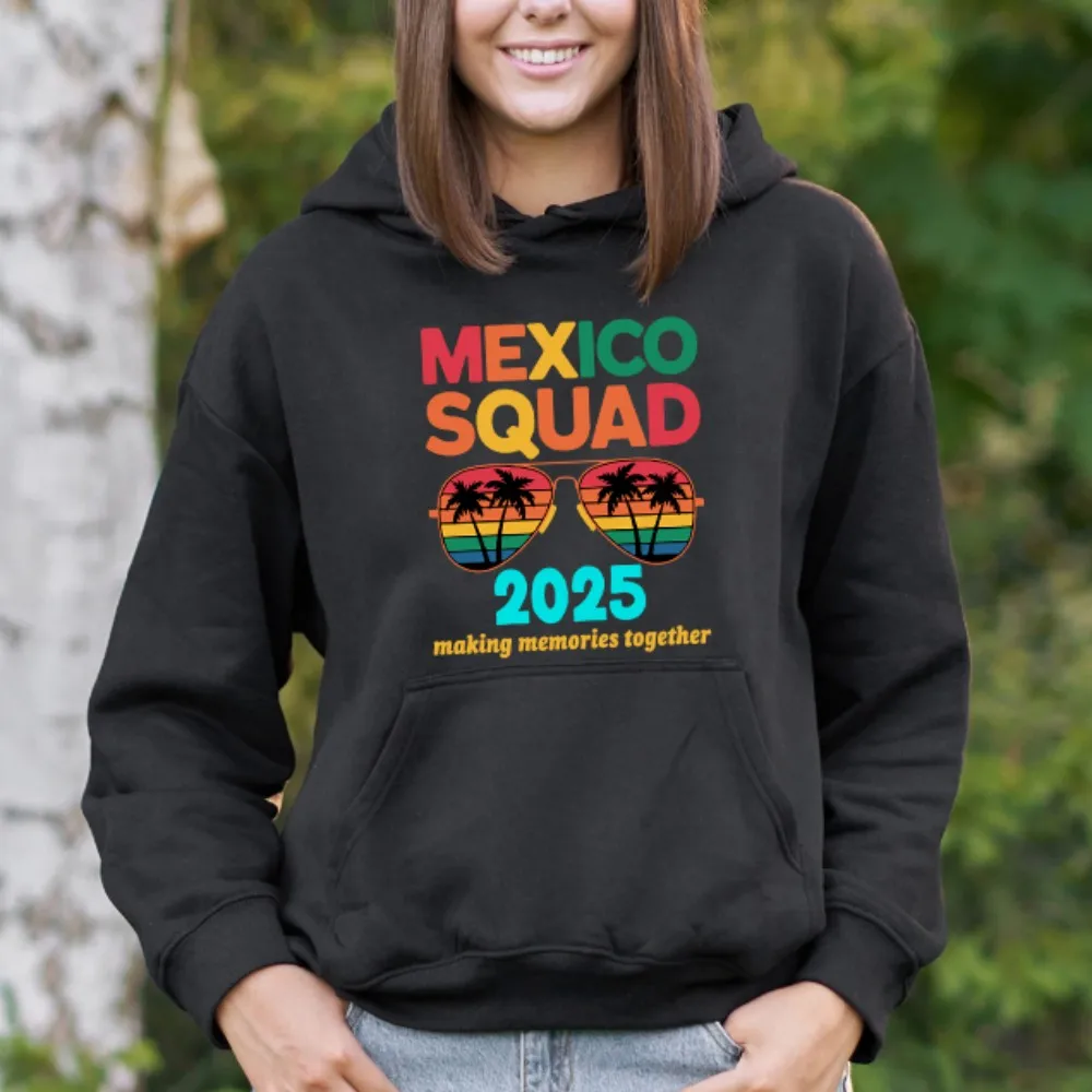 

Mexico Squad 2025 Letter Printed Hoodie Women Casual Pocket Hooded Winter Fleece Warm Sweatshirt Basics Sporty Womans Clothing