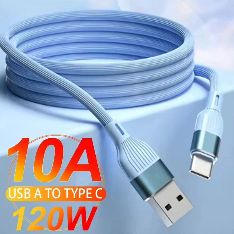 10A Fast Charging USB Type C Cable for IPhone 16 15 Samsung Huawei USB-C Quick Charge Data Transmission Charger Cord