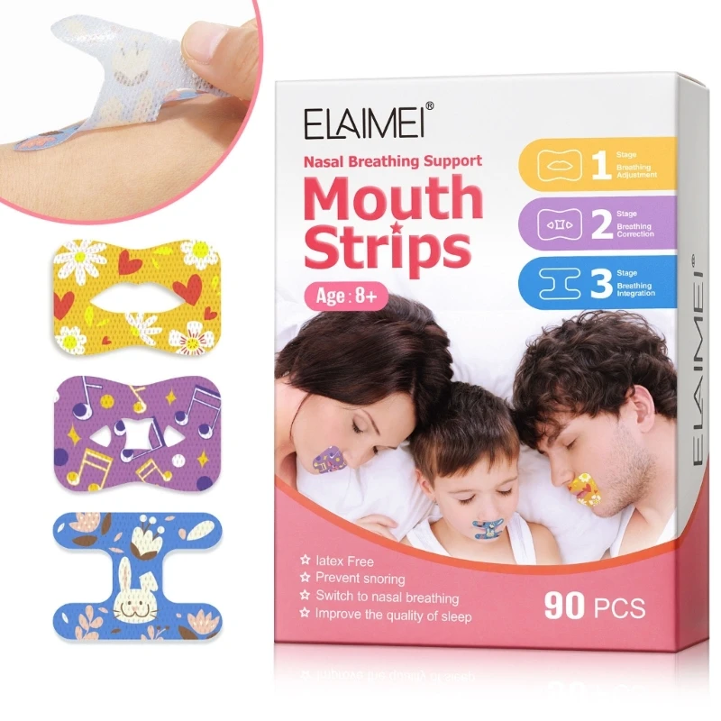 Professional Children Portable Safe Soft Gentle Mouth Tape Nighttime Sleep Strip D0UE